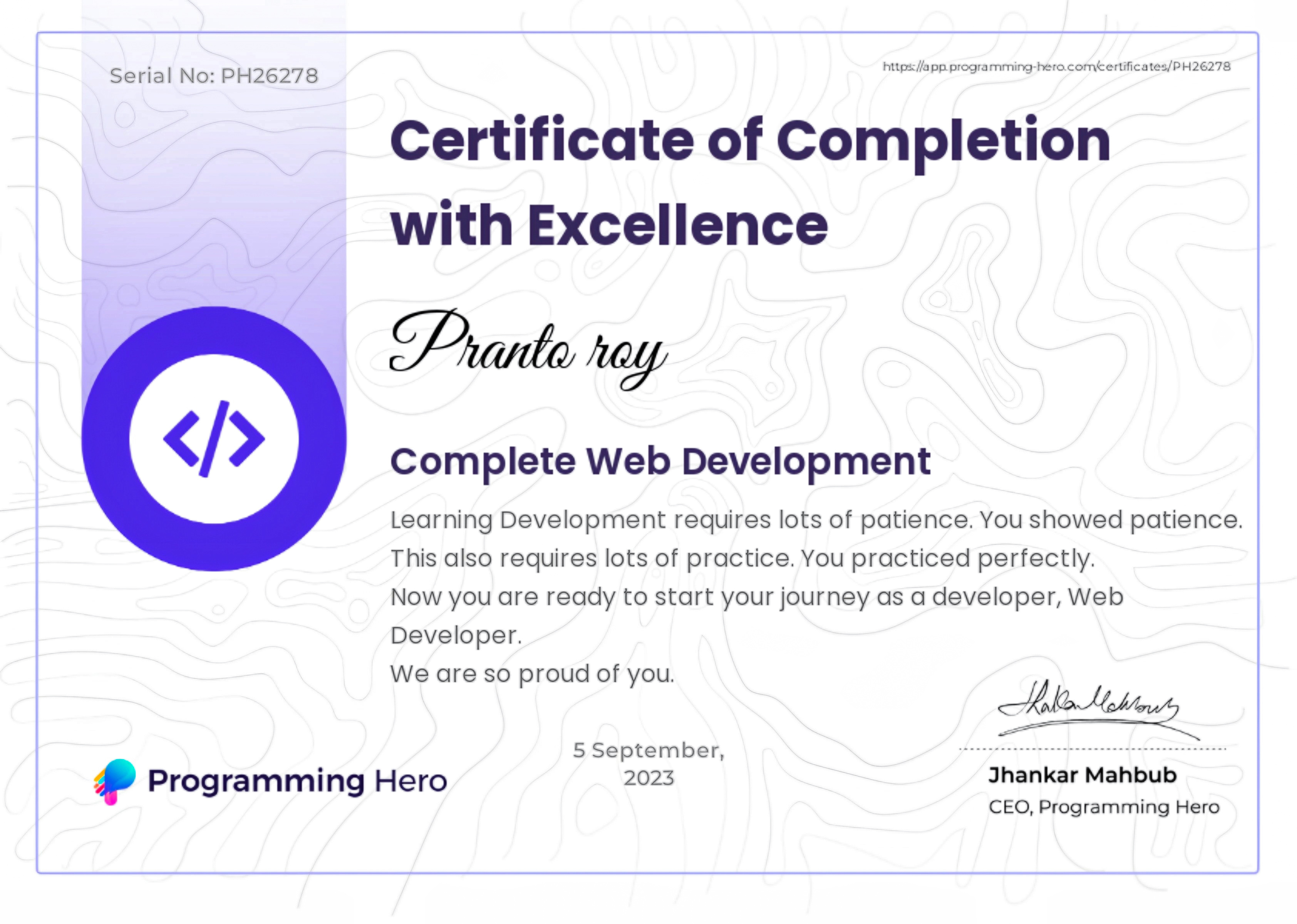 Certificate 2